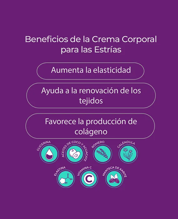 Crema corporal para las estrías - 400 ml - Imagen 3